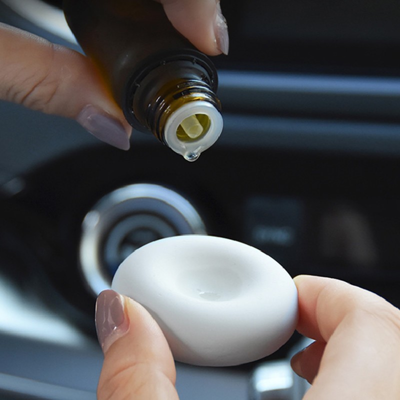【台灣現貨】圓餅狀車用香薰｜出風口石膏擴香除異味，軟萌馬卡龍色系療癒車內小物✨